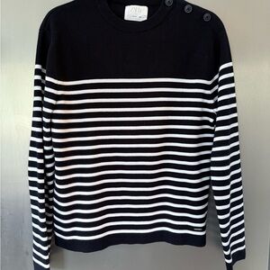 Zara Black and White Striped Sweater Timeless Nautical Design